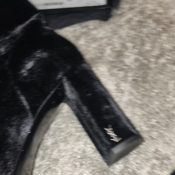 Yves Saint Laurent Black Velvet Ankle Boots - Picture 9 of 14